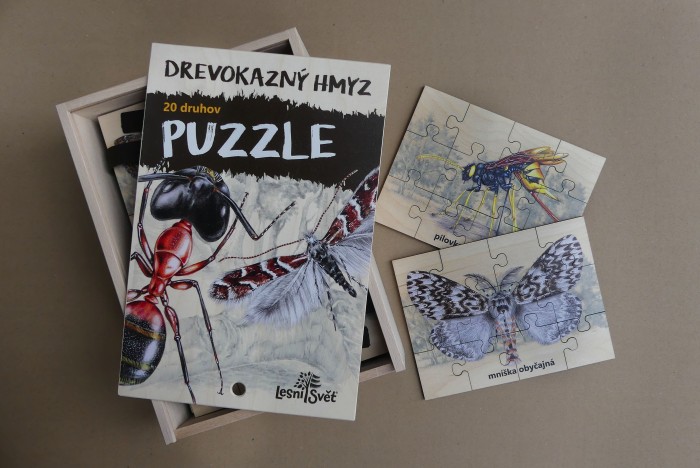 Sada Puzzle - Drevokazný hmyz SK